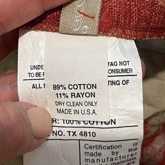 VTG Peacock Alley Himalaya Red Floral Full/Queen Set - Bedspread+2 Euro Shams - Picture 7 of 8